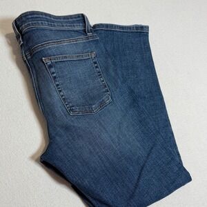 Eileen Fisher Women's Size 4 Jeans‎ Dark Wash Denim Straight Leg Organic Cotton